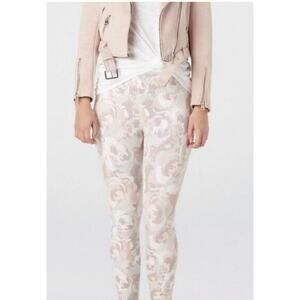 Spanx Shape Ankle Jean-ish Blush Bloom Leggings Womens XL Pull-On Smoothing